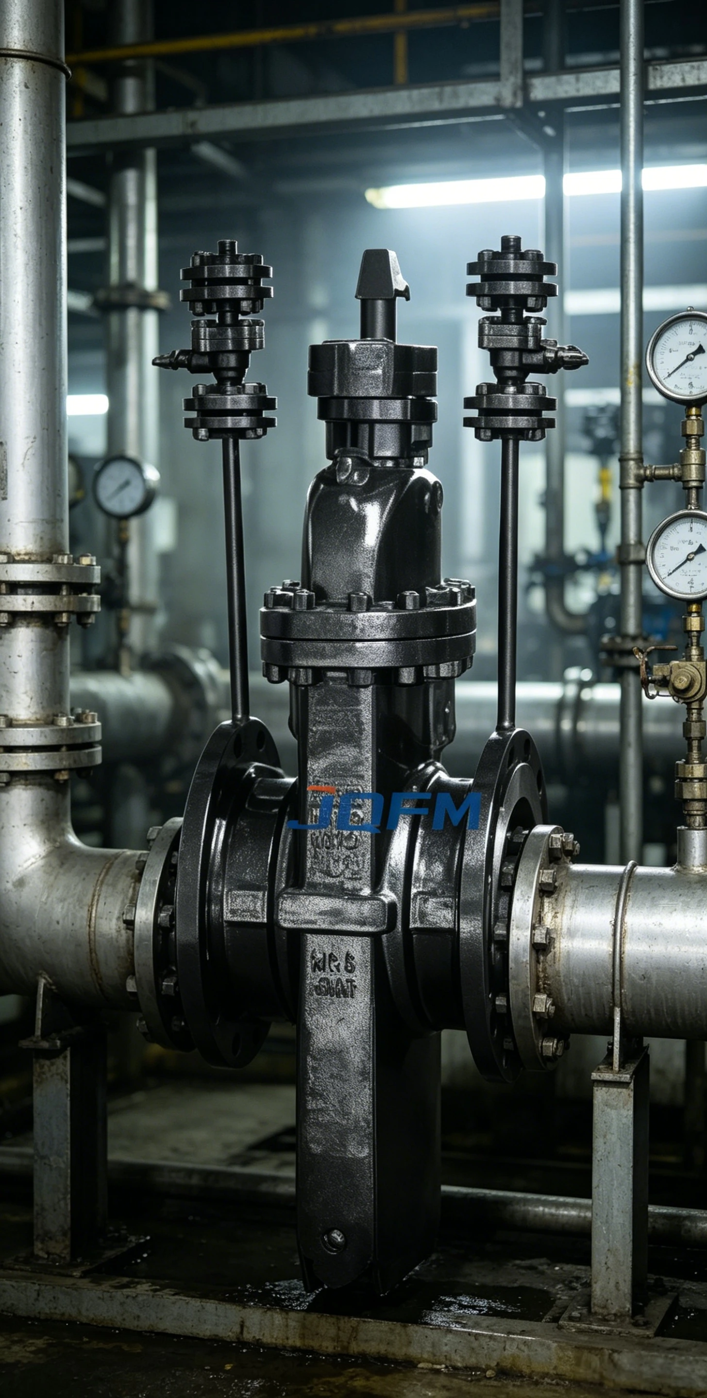 V&aacute;lvula de gaveta de g&aacute;s tipo flange com tubo de purga