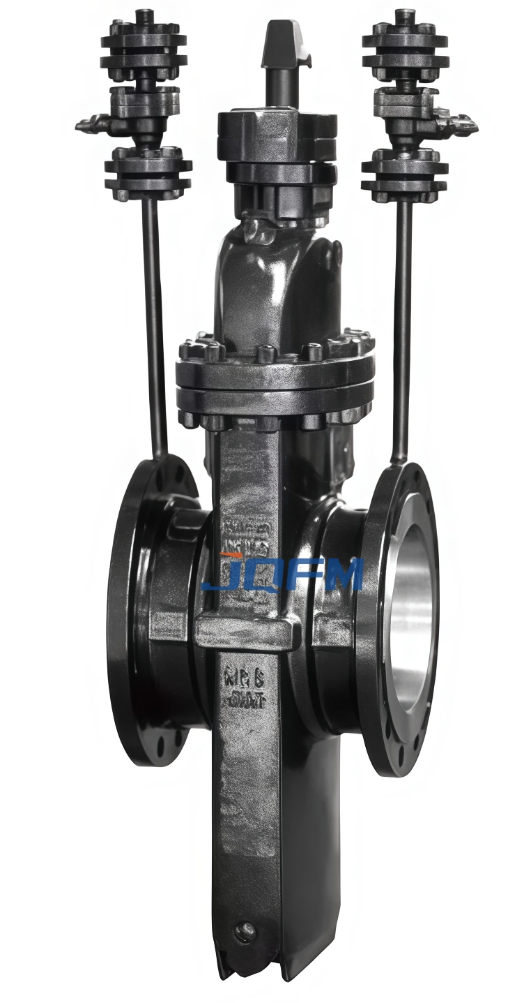 V&aacute;lvula de gaveta de g&aacute;s tipo flange com tubo de purga